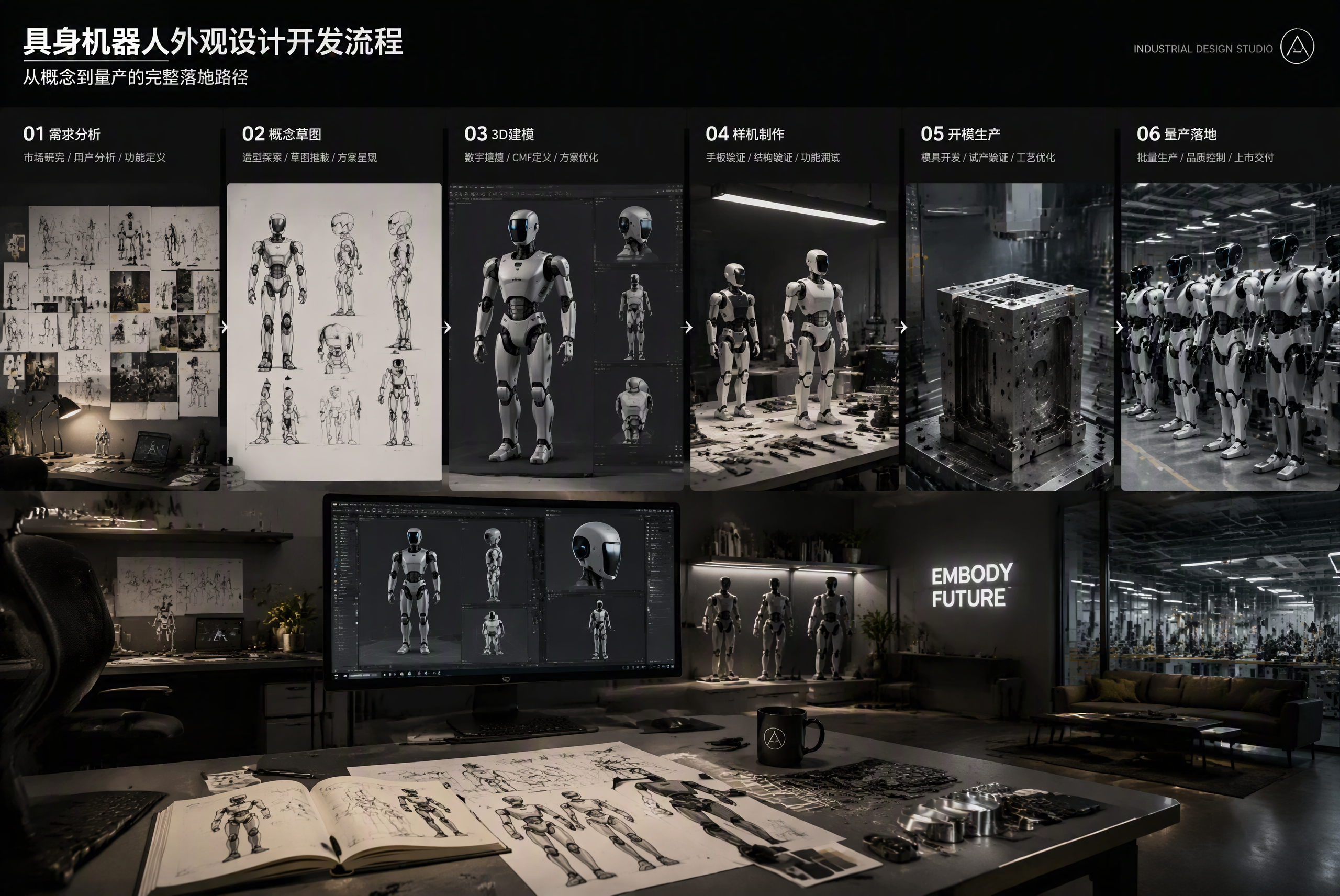 2026具身机器人外观量产设计指南：从概念到开模验证(图1)